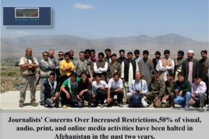 Journalists’ Concerns Over Increased Restrictions,50% of visual, audio, print, and online media activities have been halted in Afghanistan in the past two years.