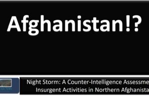 Night Storm: A Counter-Intelligence Assessment of Insurgent Activities in Northern Afghanistan