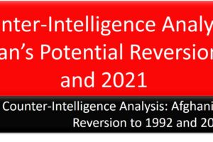 Counter-Intelligence Analysis: Afghanistan’s Potential Reversion to 1992 and 2021